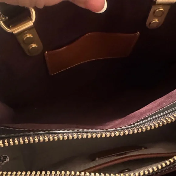 Coach Black Shoulder Bag with Gold Accents - Picture 7 of 12